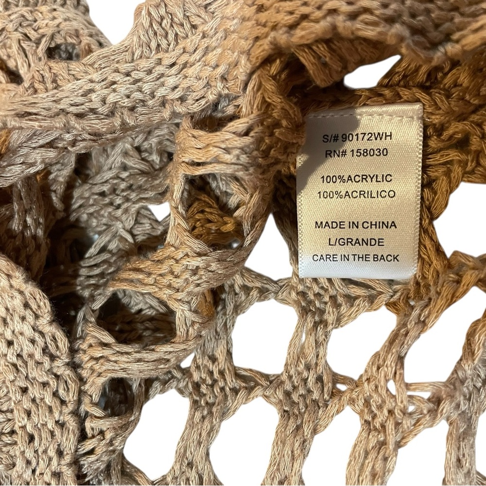 Love Tree Tan Open Knit Top - Picture 4 of 6